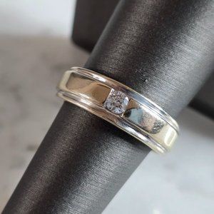 Womens Vintage Estate 14K Yellow Gold Diamond Ring, 7.5g E7226